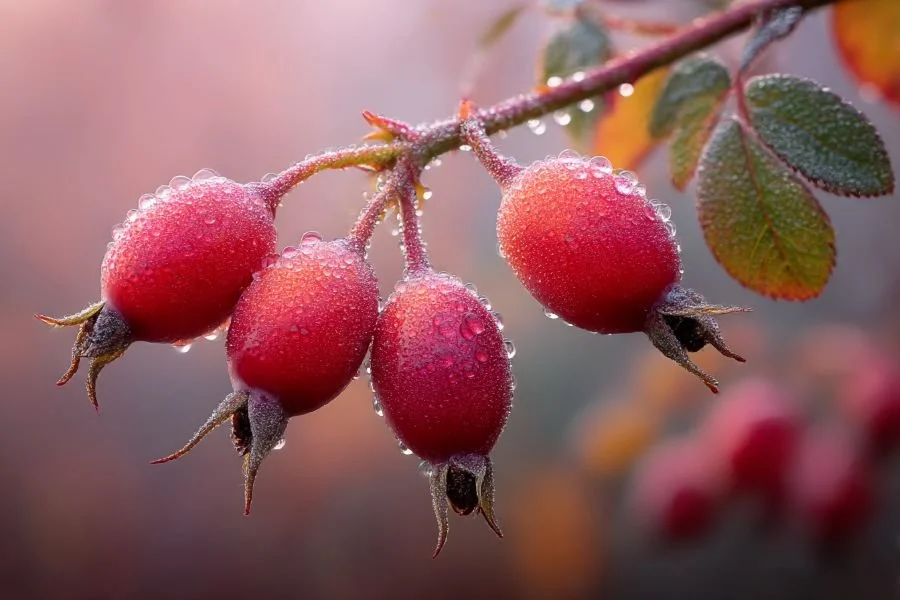 ewy rosehips ready for harvest, reflecting the autumn paradox of busy preparation while needing rest that many counselling clients navigate