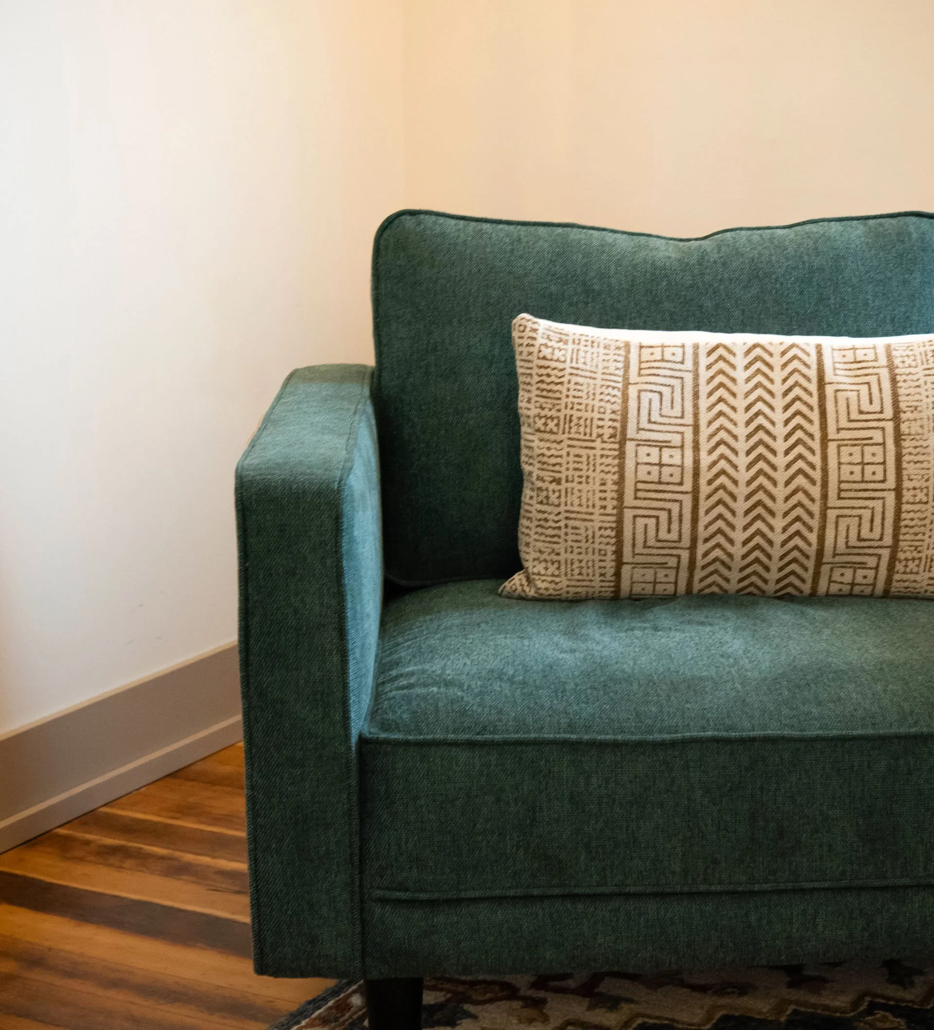 A therapy chair and pillow.